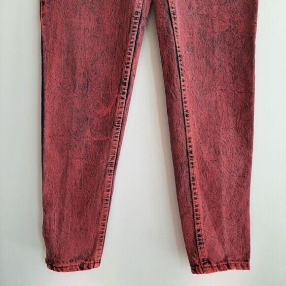 BELOW THE BELT Overdyed Acid Wash Jeans High Waisted Vintage Sz 10 - Picture 3 of 9